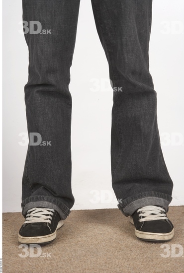 Calf Whole Body Woman Casual Jeans Chubby Studio photo references