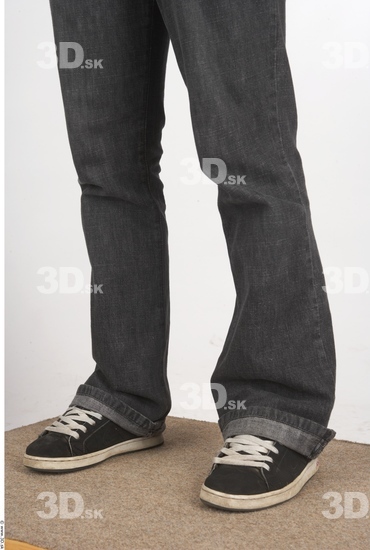 Calf Whole Body Woman Casual Jeans Chubby Studio photo references