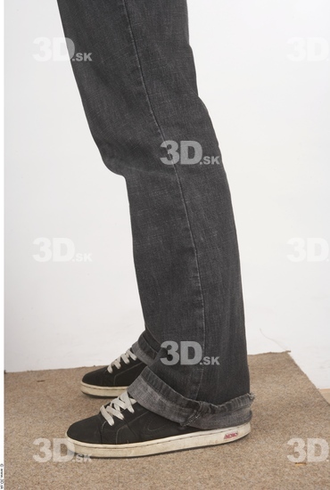 Calf Whole Body Woman Casual Jeans Chubby Studio photo references