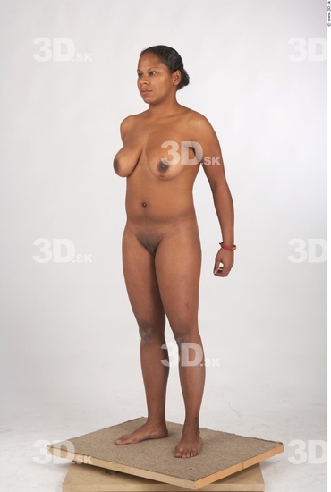 Whole Body Woman Nude Chubby Studio photo references