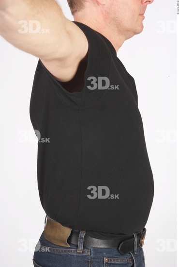 Upper Body Whole Body Man Casual Shirt T shirt Average Studio photo references