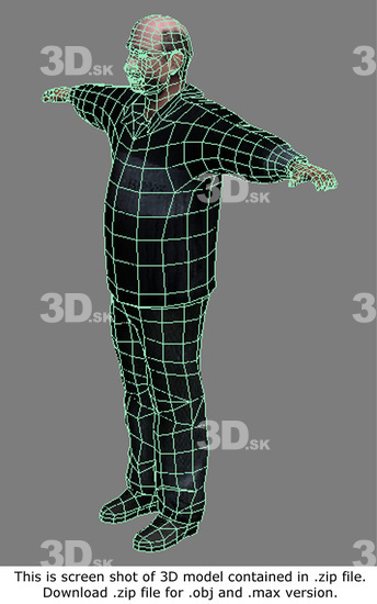 Whole Body Man White 3D Models