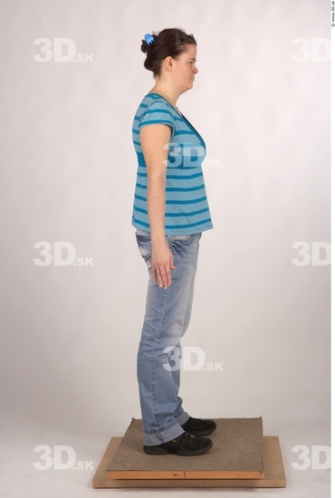 Whole Body Woman Casual Overweight Studio photo references