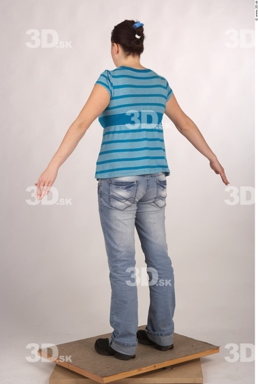 Whole Body Woman Casual Overweight Studio photo references