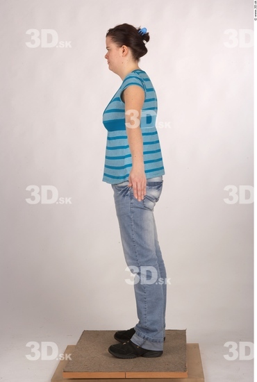 Whole Body Woman Casual Overweight Studio photo references