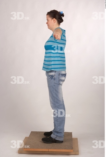 Whole Body Woman T poses Casual Overweight Studio photo references