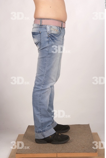 Leg Whole Body Woman Casual Jeans Overweight Studio photo references