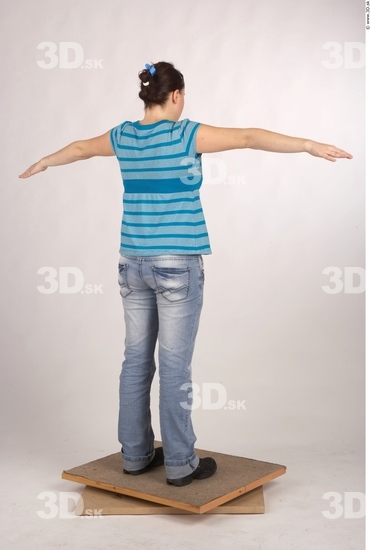 Whole Body Woman T poses Casual Overweight Studio photo references