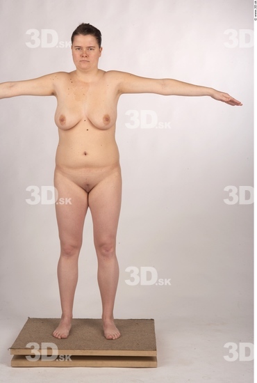 Whole Body Woman T poses Nude Overweight Studio photo references