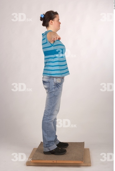 Whole Body Woman T poses Casual Overweight Studio photo references