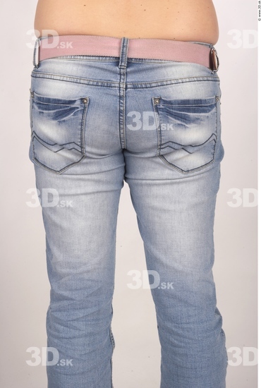 Thigh Whole Body Woman Casual Jeans Overweight Studio photo references