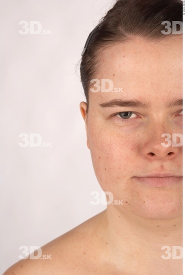 Face Whole Body Woman Overweight Studio photo references