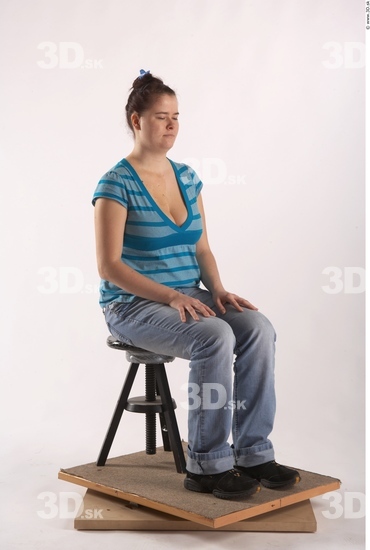 Whole Body Woman Artistic poses White Casual Overweight