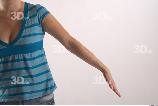 Arm Woman Animation references White Casual T shirt Overweight