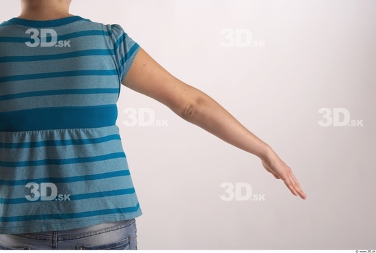 Arm Woman Animation references White Casual T shirt Overweight