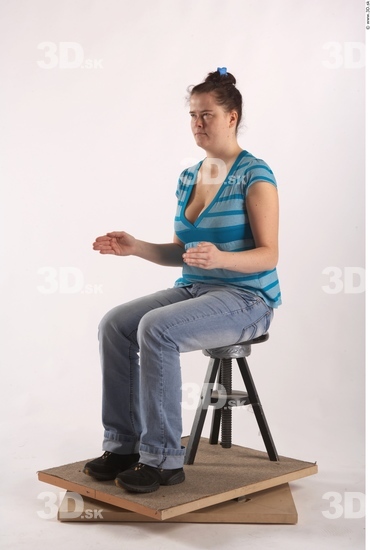 Whole Body Woman Artistic poses White Casual Overweight