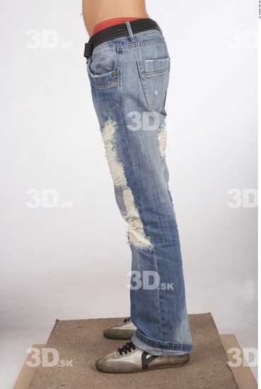 Leg Whole Body Man Casual Jeans Slim Studio photo references