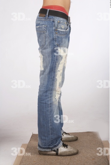 Leg Whole Body Man Casual Jeans Slim Studio photo references