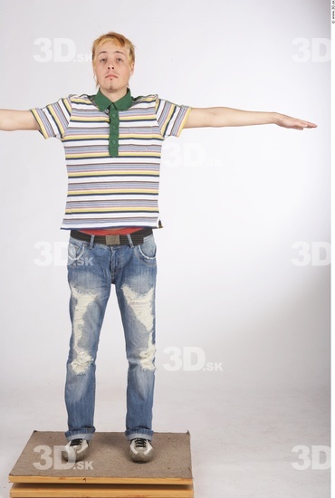 Whole Body Man T poses Casual Slim Studio photo references