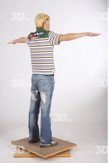 Whole Body Man T poses Casual Slim Studio photo references