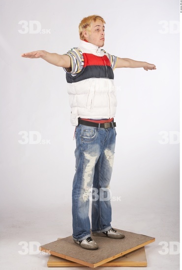 Whole Body Man T poses Casual Slim Studio photo references