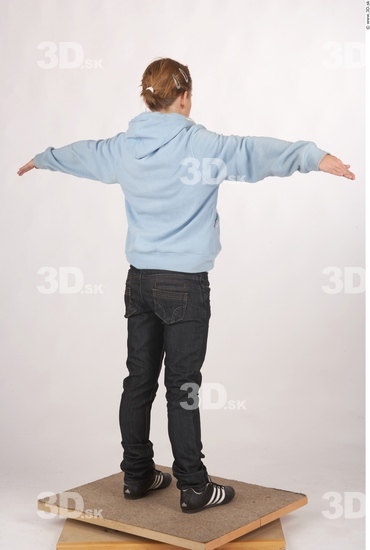 Whole Body Woman T poses Casual Slim Studio photo references