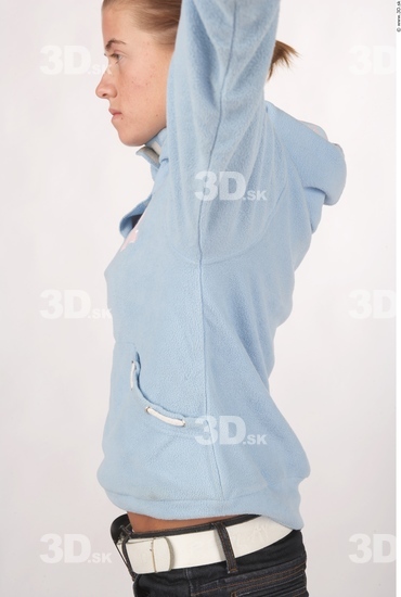 Upper Body Whole Body Woman Casual Sweatshirt Slim Studio photo references