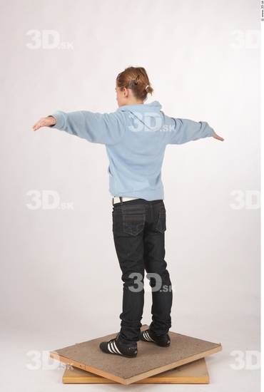 Whole Body Woman T poses Casual Slim Studio photo references