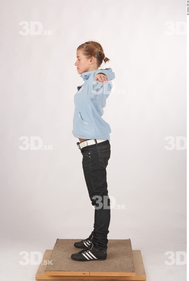 Whole Body Woman T poses Casual Slim Studio photo references