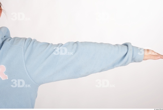 Arm Whole Body Woman Casual Sweatshirt Slim Studio photo references