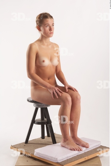 Whole Body Woman Artistic poses White Nude Slim