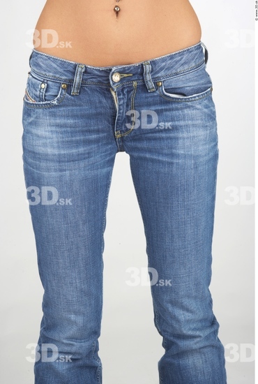 Thigh Whole Body Woman Casual Jeans Slim Studio photo references