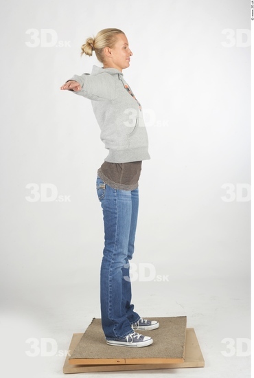 Whole Body Woman T poses Casual Slim Studio photo references