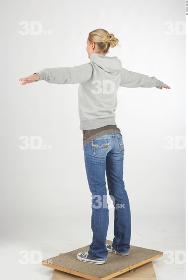 Whole Body Woman T poses Casual Slim Studio photo references