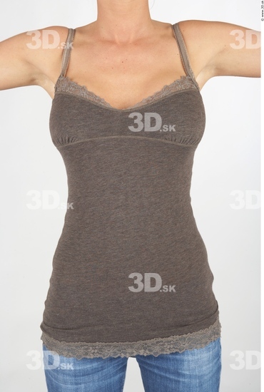 Upper Body Whole Body Woman Casual Singlet Slim Studio photo references