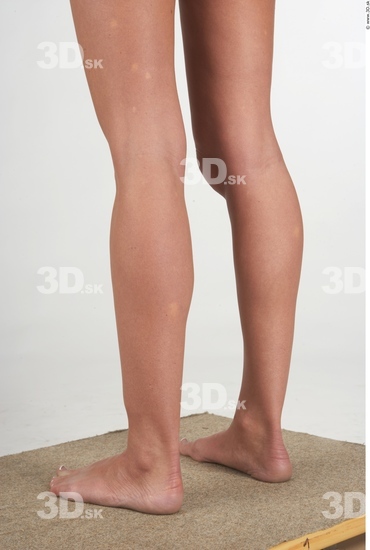 Calf Whole Body Woman Nude Slim Studio photo references