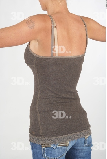 Upper Body Whole Body Woman Casual Singlet Slim Studio photo references