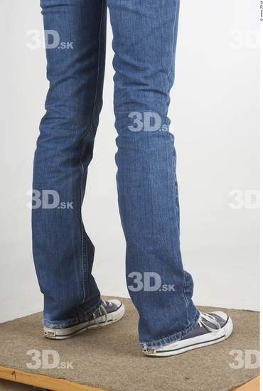 Calf Whole Body Woman Casual Jeans Slim Studio photo references