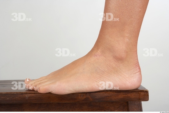 Foot Whole Body Woman Nude Slim Studio photo references