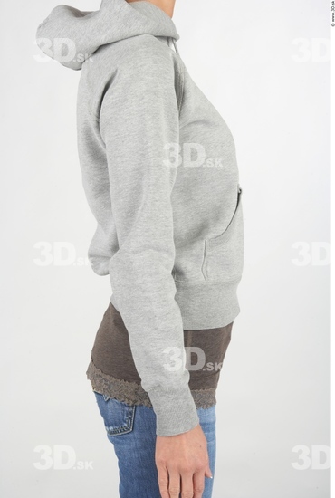 Arm Whole Body Woman Casual Sweatshirt Slim Studio photo references