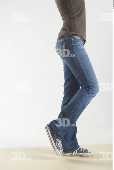 Leg Woman Animation references White Casual Jeans Slim