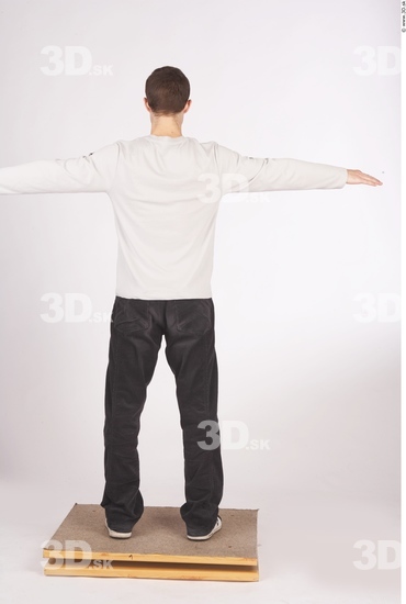 Whole Body Man T poses Hairy Casual Average Studio photo references