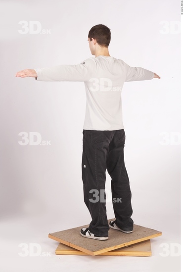 Whole Body Man T poses Hairy Casual Average Studio photo references