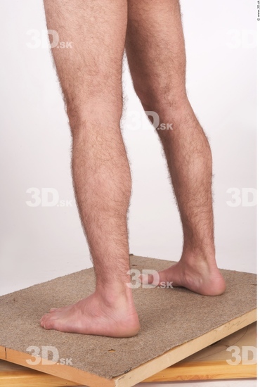 Calf Whole Body Man Hairy Nude Average Studio photo references