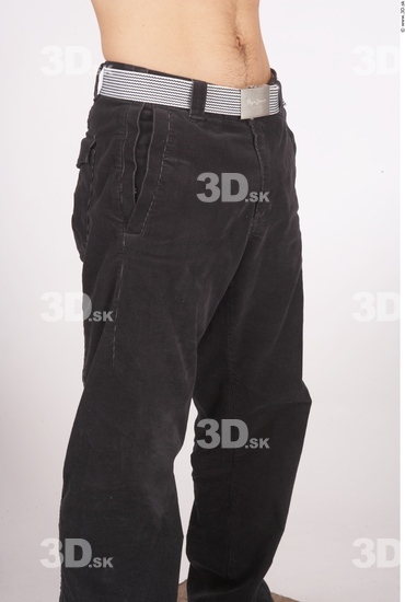 Thigh Whole Body Man Hairy Casual Trousers Average Studio photo references