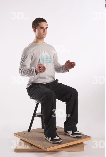 Whole Body Man Artistic poses White Casual Average