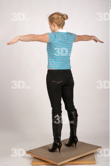 Whole Body Woman T poses Casual Average Studio photo references