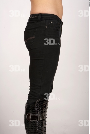 Thigh Whole Body Woman Casual Jeans Average Studio photo references