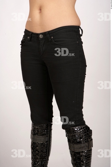 Thigh Whole Body Woman Casual Jeans Average Studio photo references