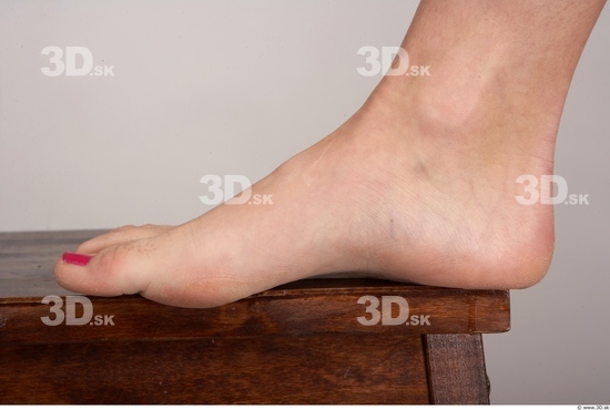 Foot Whole Body Woman Nude Average Studio photo references